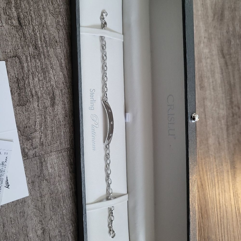 Сrislu Sterling platinum bracelets 0.15 ct